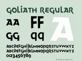 Goliath Regular 001.000 Font Sample