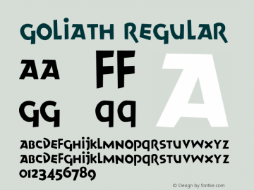 Goliath Regular 001.000 Font Sample