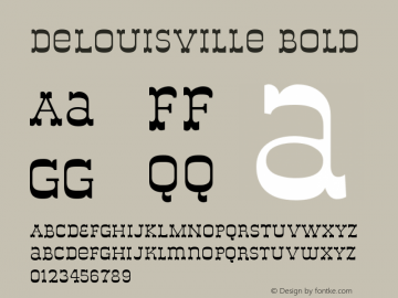 DeLouisville Bold OTF 1.000;PS 001.000;Core 1.0.29 Font Sample