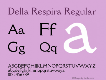 Della Respira Regular Version 0.201图片样张