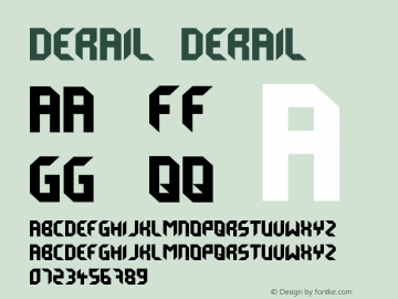 derail derail Version 001.000 Font Sample