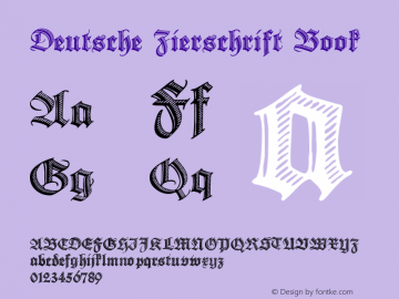 Deutsche Zierschrift Book Version 1.0; 2002; initial r Font Sample