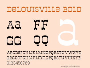 DeLouisville Bold OTF 1.000;PS 001.000;Core 1.0.29 Font Sample