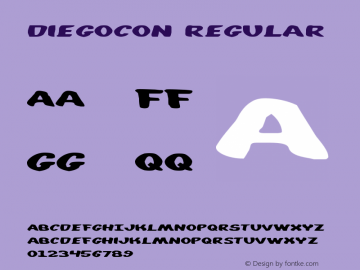 DiegoCon Regular 1 Font Sample