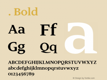 . Bold Version 1.1 2003 Font Sample