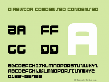 Direktor Condensed Condensed 001.000 Font Sample