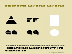 Disco Duck Expanded Expanded Version 2 Font Sample