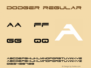 Dodger Regular 2 Font Sample