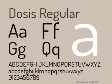 Dosis Regular Version 1.007图片样张