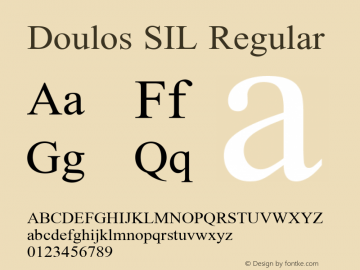 Doulos SIL Regular Version 4.110; 2011; Maintenance release图片样张