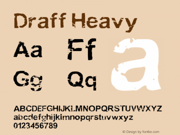 Draff Heavy Version 1.000 Font Sample