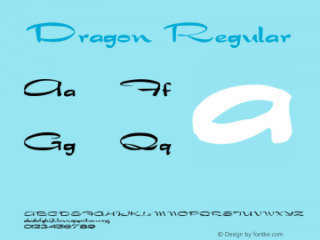 Dragon Regular Altsys Metamorphosis:4/4/92 Font Sample