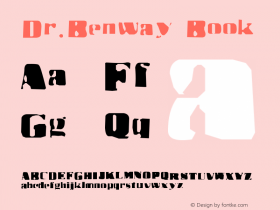 Dr.Benway Book Version 1. Font Sample