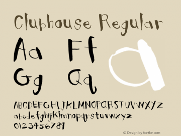 Clubhouse Regular 001.000 Font Sample