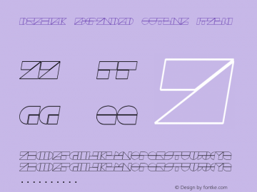 Drebiek Expanded Outline Italic Version 1.000图片样张