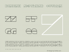 Drebiek Expanded Outline Version 1.000 Font Sample