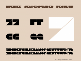 Drebiek Semi-expanded Regular Version 1.000 Font Sample