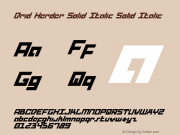 Drid Herder Solid Italic Solid Italic 001.000 Font Sample