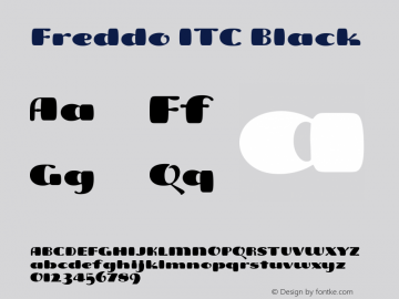 Freddo ITC Black 001.001 Font Sample