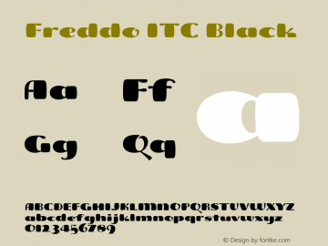 Freddo ITC Black Version 001.001 Font Sample