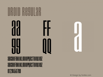 Droid Regular Version 2.200 2004 Font Sample