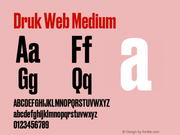 Druk Web Medium Version 1.1 2014 Font Sample