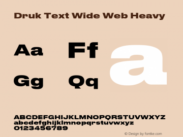 Druk Text Wide Web Heavy Version 1.1 2015图片样张