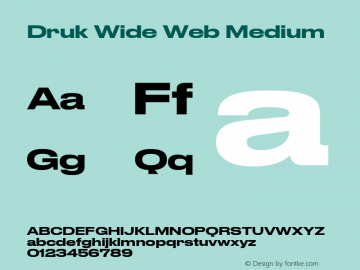 Druk Wide Web Medium Version 1.1 2014 Font Sample