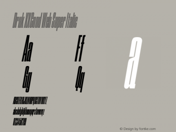 Druk XXCond Web Super Italic Version 1.1 2014图片样张