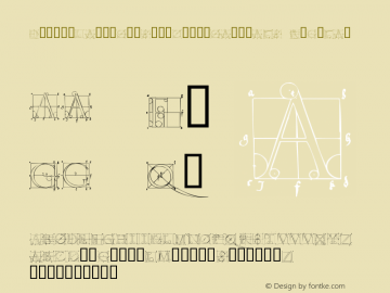 DuererLatinConstructionCapitals Regular Macromedia Fontographer 4.1.4 11/13/01图片样张