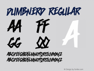 Dumbnerd Regular Version 1.0 Font Sample