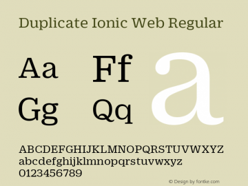 Duplicate Ionic Web Regular Version 1.1 2010图片样张