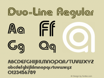 Duo-Line Regular The IMSI MasterFonts Collection, tm 1995 IMSI图片样张