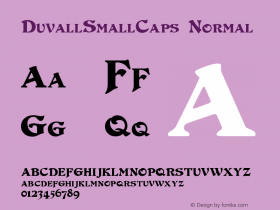 DuvallSmallCaps Normal Version 1.00图片样张