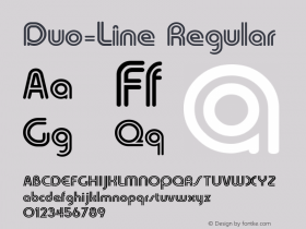 Duo-Line Regular Print Artist: Sierra On-Line, Inc. Font Sample