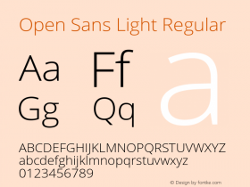 Open Sans Light Regular Version 1.10图片样张