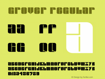 Grover Regular Media Graphics International: Publisher's Paradise (TM) October 1994 Font Sample