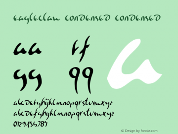 Eagleclaw Condensed Condensed 001.000 Font Sample