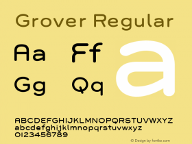 Grover Regular 1.0; April 2004图片样张