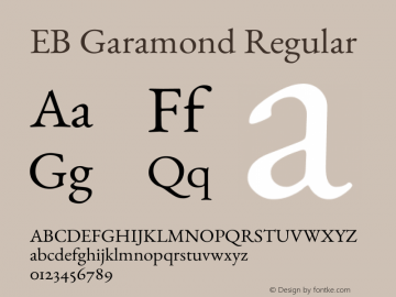 EB Garamond Regular Version 000.012g图片样张