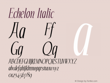 Echelon Italic OTF 3.000;PS 001.001;Core 1.0.29 Font Sample