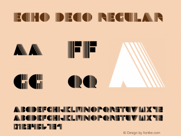 Echo Deco Regular 2.0 - 8/01/99 Font Sample