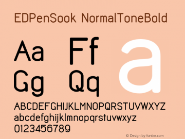 EDPenSook NormalToneBold Version 1.1 Font Sample