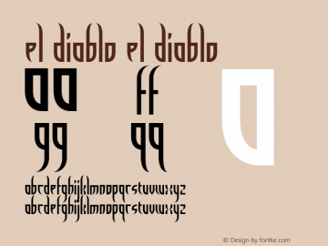 el Diablo el Diablo Version 1.00 2007 initial release Font Sample