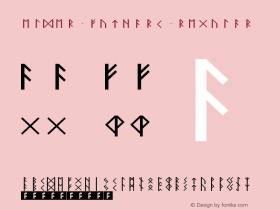 Elder Futhark Regular Version 1.0 Font Sample