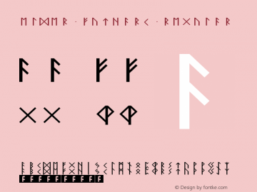 Elder Futhark Regular Version 1.0 Font Sample