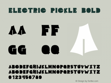 Electric Pickle Bold Version 1.01图片样张
