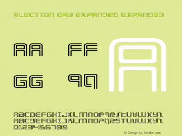 Election Day Expanded Expanded 001.000 Font Sample