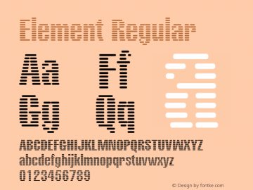 Element Regular Macromedia Fontographer 4.1 5.8.96 Font Sample