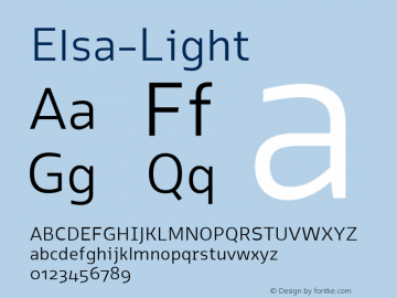 Elsa-Light ☞ Version 1.000;com.myfonts.stereotypes.elsa.light.wfkit2.3EqC图片样张